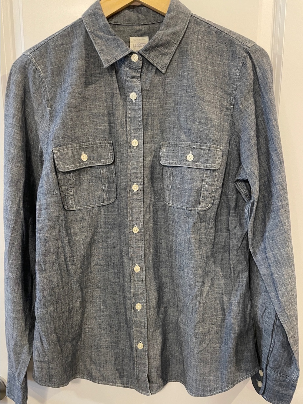 J. Crew Blue Chambray Button-Down Shirt